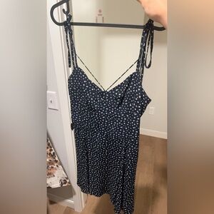 Navy Blue Spaghetti Strap Dress